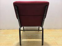 Sillas Apilables Rojas para Iglesia, con Estructura Metálica, Asientos para Púlpito, Sillas para Pastores y Teatros, para Auditorios, Venta al Por Mayor