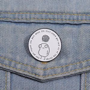 Pin esmaltado para amantes de los gatos, broches con cita divertida, alfileres de solapa para salud mental, insignias bonitas para perros para bolsas de ropa, venta al por mayor - Product Image 1