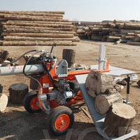 Fendeuse de bois hydraulique électrique haute puissance WP-283 entièrement automatique pour usage domestique, fendeuse rapide de bûches avec capacité de 28 tonnes