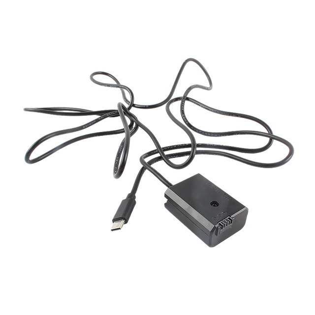 NP-FW50 USB-C Battery Power Cable, External Power Adapter Compatible with Son Cameras for Long-time Live Recording