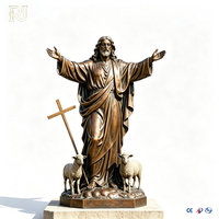 Sculpture religieuse en cuivre coulé écologique de 5 mm d'épaisseur, statue en bronze grandeur nature de Jésus et de la Sainte Famille pour la décoration extérieure des églises