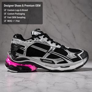 Zapatos de Diseño de Lujo para Hombre y Mujer, Alta Calidad, Negros, Plateados, Metálicos, de Malla, para Caminar, Estilo Y2K, Nuevos - Product Image 1
