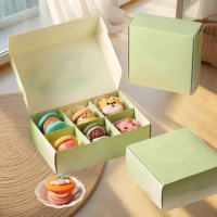Boîte à pâtisserie personnalisée pour beignets Boîtes en papier biodégradable à compartiments en carton pour biscuits
