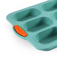 Mini moule à baguette jetable en silicone professionnel pour une cuisson uniforme et un démoulage facile pour le pain artisanal fait maison
