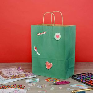 Sacs shopping en papier kraft moyen avec poignées, sacs fourre-tout artisanaux pour boutiques, magasins de détail, fêtes d'anniversaire, sacs en papier pour bijoux - Product Image 5