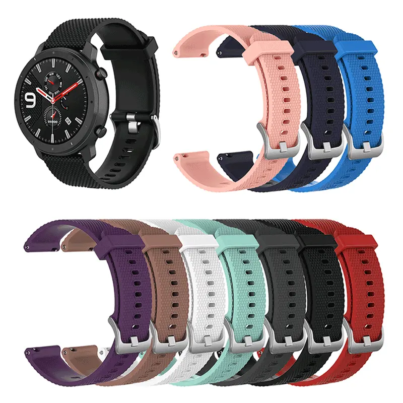 Qiman Wrist Strap For Amazfit GTS Band Silicone Watch Strap 20mm For Huami Amazfit GTR 42mm 47mm Wristband Bracelet Accessories