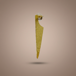Pendientes de latón de calidad de exportación con diseño geométrico martillado, triangulares texturizados, minimalistas, joyería de moda, regalo - Product Image 3
