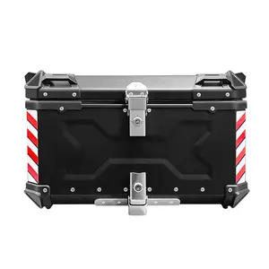 85L Zwart X Ontwerp F2-MOTO Branded Motoren Aluminium Top Case Motorfiets Rearrack Levering Voedsel Doos