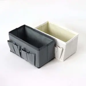 Stof Kleine Mand Desktop Opbergdoos Bureau Organizer Met Pen Organisator Opvouwbare Linnen Home Cubes Organizer