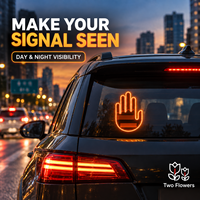 Lumière de signalisation gestuelle LED pour voiture avec télécommande, 203 LED, signalisation manuelle pour vitre arrière, accessoires de voiture amusants, cadeau pour les conducteurs