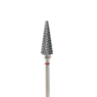Fraise conique en carbure pour manucure, double coupe avec une spirale inclinée à flûte gauche, pour outils électriques de dépose
