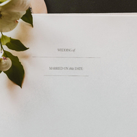 Livre d'or de mariage en tissu avec dorure à chaud