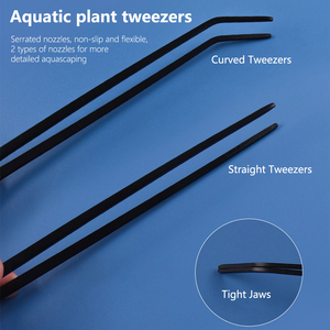 Kit de Herramientas para Plantas de Acuario Ecológicas de Acero Inoxidable, Kit de Bonsái, Pinzas, Tijeras, Espátula, Raspadores de <span class=keywords><strong>Algas</strong></span>, Bolsas de Limpieza - Product Image 2