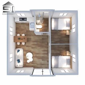 Tùy chỉnh hiện đại prefab gấp mở rộng container nhà không thấm nước bánh sandwich Panel cho phòng khách - Product Image 4