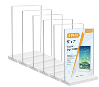 Porte-menu en acrylique double face pour table de restaurant, support d'affichage de bureau transparent A4/A5/A6 pour café, bar et hôtel