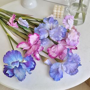 ดอกไม้ประดิษฐ์อลิซไอริส ผ้าไหมคุณภาพสูง ตกแต่งบ้าน ห้องนั่งเล่น ของตกแต่งงานแต่งงาน อุปกรณ์ประกอบฉากถ่ายภาพ - Product Image 3