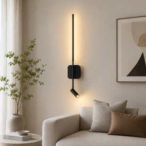 Applique murale LED sans fil détachable de 28 pouces avec batterie longue durée 10000 mAh et 350 lumens °   <span class=keywords><strong>Tête</strong></span> de lecture rotative 2026 - Product Image 1