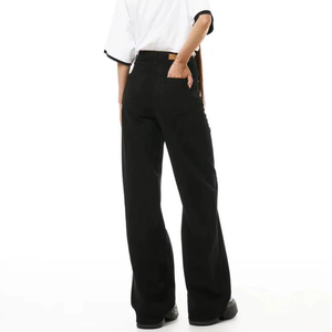 Jeans Bootcut pour Femmes, Noir Clair, Taille Moyenne, Pantalon en Denim Casual - Product Image 1