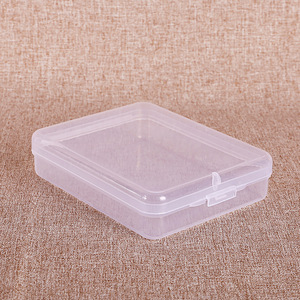 Transparent Plastic Storage Box Rectangle 11.5x9.2x2.8cm With Lid For Facial <b>Puff</b> Packaging General Use - Product Image 1