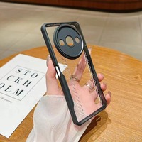 Coques de téléphone transparentes en acrylique antichoc avec dissipation de chaleur, support et cordon pour