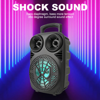 Enceinte Bluetooth Sing-e ZQS6163, best-seller, petite enceinte familiale KTV sans fil pour la maison et l'extérieur, microphone audio avec éclairage LED RVB