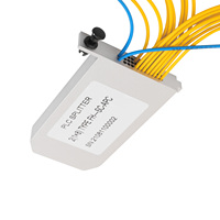Divisor PLC Unionfiber en Caja ABS, Divisor PLC en Caja ABS 1*8 G657a2 G652d, Divisores Ópticos de Fibra de 2.0mm 1X2 1X4 1X8 1X16