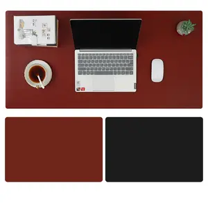 Dual-side Computer Desk Mat Wireless Charger Mouse Pad Leather Table Mat