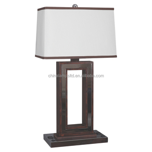 Lámpara de Mesa con Base de Cerámica Blanca y Pantalla de Tela Blanca para Dormitorio de Hotel, Sala de Lectura Retro o Uso Doméstico - Product Image 5