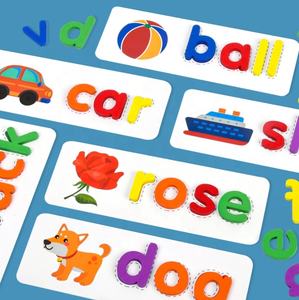 Juego de Tarjetas de Aprendizaje de 26 Letras del Alfabeto Inglés, Juguete Educativo Temprano para Niños, Rompecabezas de Ortografía, Juegos de Palabras - Product Image 3