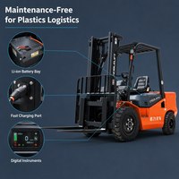 NOBLELIFT Forklift Lithium 2.5 Ton Harga Pabrik 76.8V 18km/jam Counterbalance MOQ Rendah Hydraulic Side Shifter Ban Pneumatik untuk