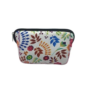 Lady Fashion Travel Makeup <strong>Bag</strong> Neoprene Frosted Flower Custom <strong>Cosmetic</strong> <strong>Bag</strong> - Product Image 4