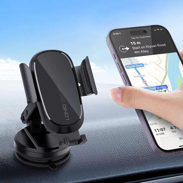 LDNIO MW21 High Quality NEW Car Phone Charger Metal Car Mount Phone Holder 15W Wireless Charger for Car