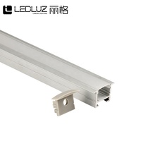 Profilé LED encastré en aluminium 15 mm pour bande COB, éclairage linéaire sans cadre avec diffuseur pour plafond et mur commerciaux