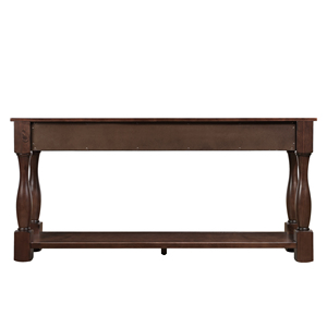 Wood Console <b>Table</b> 63inch 3 Drawers 1 Shelf Entryway Hallway Sofa <b>Table</b> Extra Thick Easy Assembly - Product Image 6