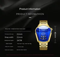 Nouvelle Montre Bracelet X-GEQCK De Luxe, Tendance, Pour Homme, Motif Locomotive, Avec Verre 3D, Cadran Bleu Doré, À Quartz