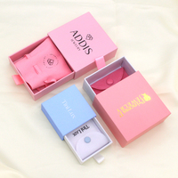 Bijoux de marque de mode personnalisés boîte d'emballage avec logo et pochette de sac boîte cadeau de style bague boucles d'oreilles collier jeune imprimé en usine