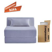 Komprimierbares Ausziehbares Schlafsofa Modulares Ecksofa-Set mit Hochdichte-Schaumstoffpolsterung Platzsparend für Zuhause Hotel Apartment