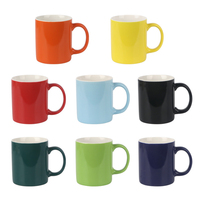 Mug à café en céramique en forme de tambour de 400 ml en gros, personnalisable, en porcelaine, sans BPA, anti-fuite, avec logo personnalisé imprimé, cadeau promotionnel