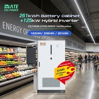 Système ESS tout-en-un, armoire de stockage d'énergie à refroidissement liquide extérieur, 125 kW, 261 kWh, pour la réduction des coûts énergétiques des supermarchés