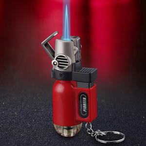 Hongjing Aufblasbarer Zigarrenanzünder Gerade Blaue Flamme Transparenter Kleiner Schweißbrenner Tragbarer Outdoor Windfester Zigarrenanzünder - Product Image 2