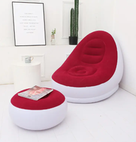 Fauteuil-Lit Gonflable Haute Performance Pliable Facile avec Repose-Pieds, Canapé Gonflable pour Salon et Fête, Ensemble Fauteuil Gonflable