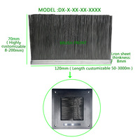 Bande de brosse industrielle en nylon PA6 jaune de 175 mm avec œillet de protection, niveau UL94-V0, personnalisable OEM