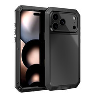Étui robuste en alliage d'aluminium pour iPhone 18 Pro Max 17 Pro 16 Plus, protection intégrale antichoc avec protection d'écran