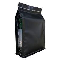 Sachet Mylar à fond plat, à fermeture éclair, anti-humidité, à 8 côtés, avec fenêtre latérale, pour l'emballage d'aliments pour animaux de compagnie