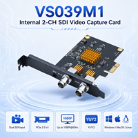 Tarjeta de Captura de Video PCIe Interna Dual SDI 1080P*60Hz YUY2 con Entrada de Audio para Windows, Mac, Linux y PC Industrial