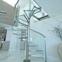 Kit d'escalier en spirale préfabriqué en métal pour économiser de l'espace en intérieur