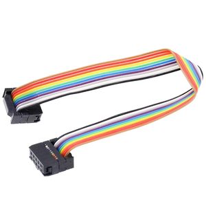 10 Pin Flat PVC Colorful Ribbon <b>Cable</b> 0.1 Inch Pitch Female to Female IDC Connector 20 Cm Length for Electronics <b>Wiring</b> - Product Image 5