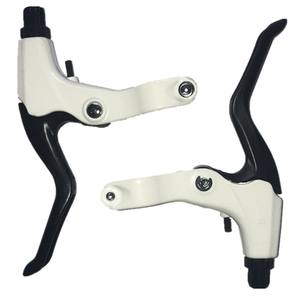 Leviers de frein de vélo de montagne en alliage d'aluminium, accessoires de guidon légers à 2 doigts pour frein à disque, noir et blanc - Product Image 4