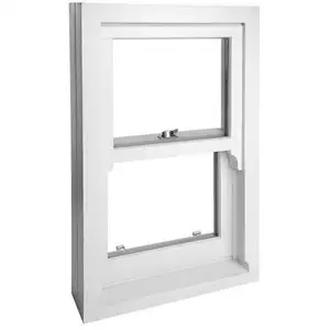 American Style Vertical Low-e Glass Slide Window Single Hung Vinyl Pvc Upvc Small Sliding Windows