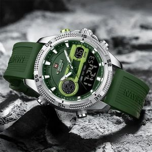 Nouvelle montre Naviforce 9223 pour homme, bracelet en acier inoxydable, style business sport, aiguilles lumineuses, chronographe quartz 30 mm, 30 mètres. - Product Image 3